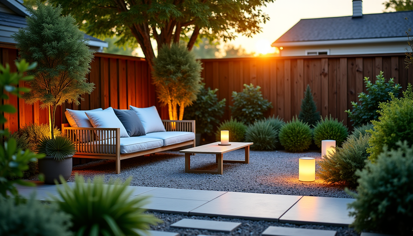 petit jardin : comment optimiser l'espace pour un extérieur design ? — l'éclairage joue un rôle fondamental, surtout à la