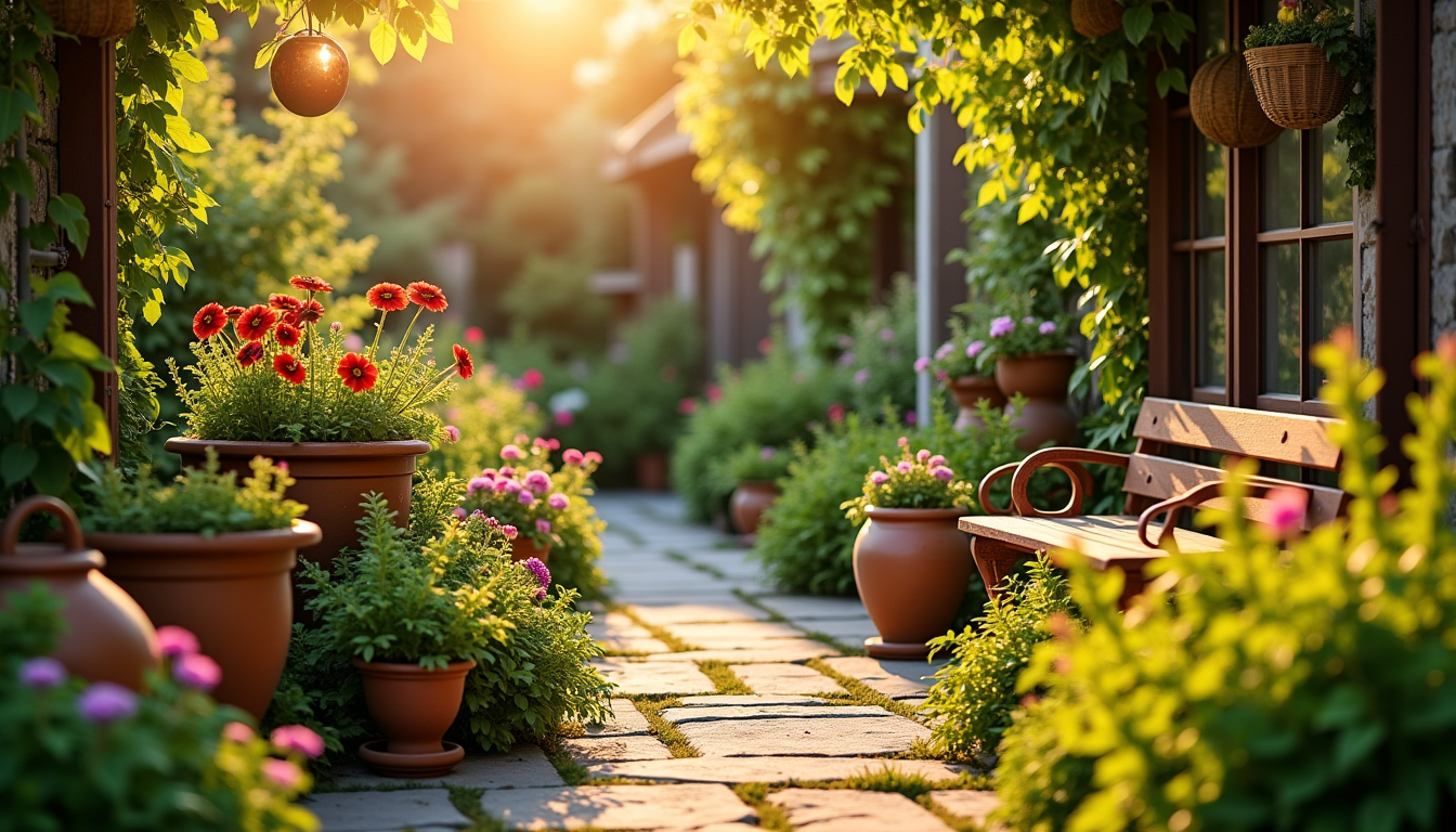 Illustration : lutions qui se fondent dans le décor, en — 7 astuces pour embellir votre jardin naturellement