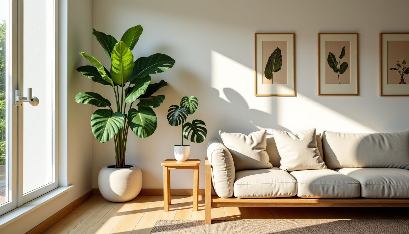 Illustration : choisissez des plantes aux formes sculpturales ou aux — artisanat et minimalisme : l'équilibre parfait en déco