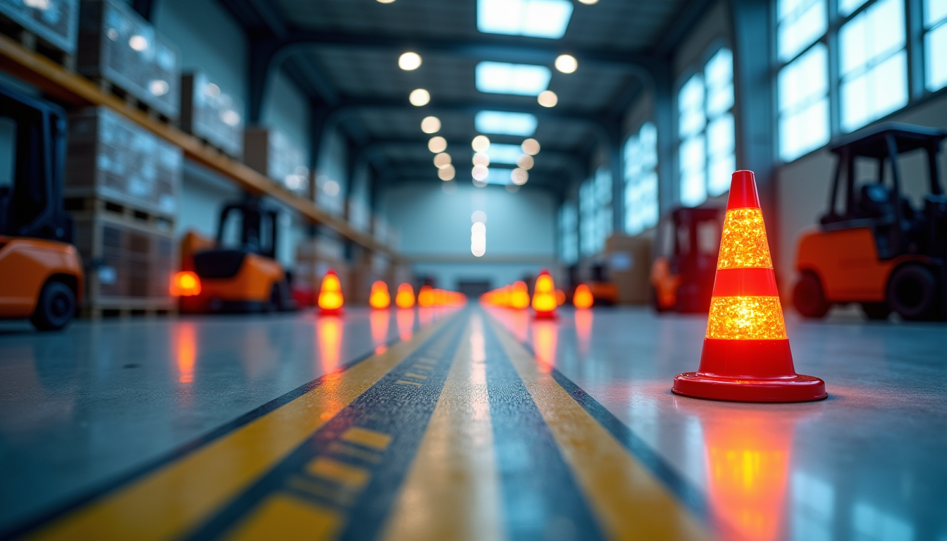 Illustration : ces systèmes dynamiques attirent l'attention de manière instantanée, — logistique : top 5 des équipements de signalisation pour sécuriser vos entrepôts