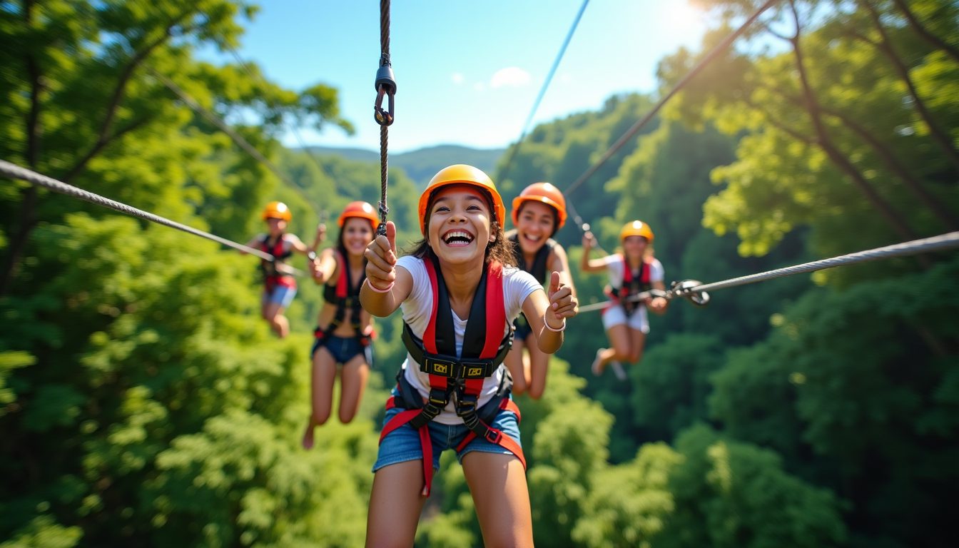 parcs aventure : quelles solutions de sécurité pour protéger les utilisateurs ? — e tyrolienne en un seul élément, simplifiant encore