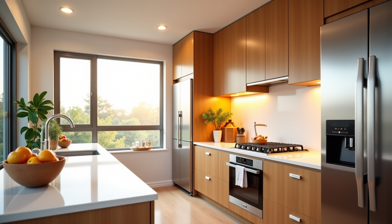 Illustration : pensez également à la température de couleur des — aménagement de cuisine : les 5 règles d'or pour une implantation parfaite