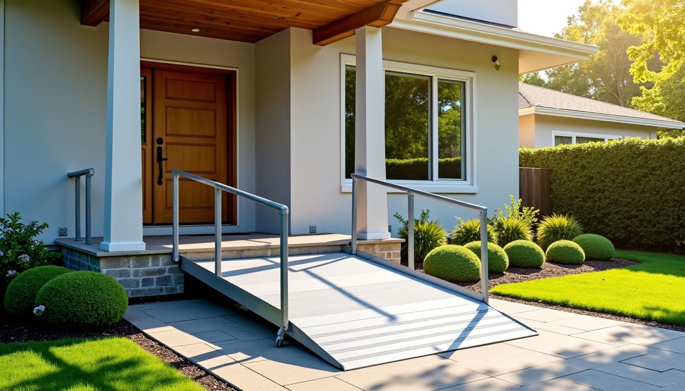 Illustration : les rampes d'accès, qu'elles soient fixes ou amovibles, — adapter sa maison à ses besoins réels ?