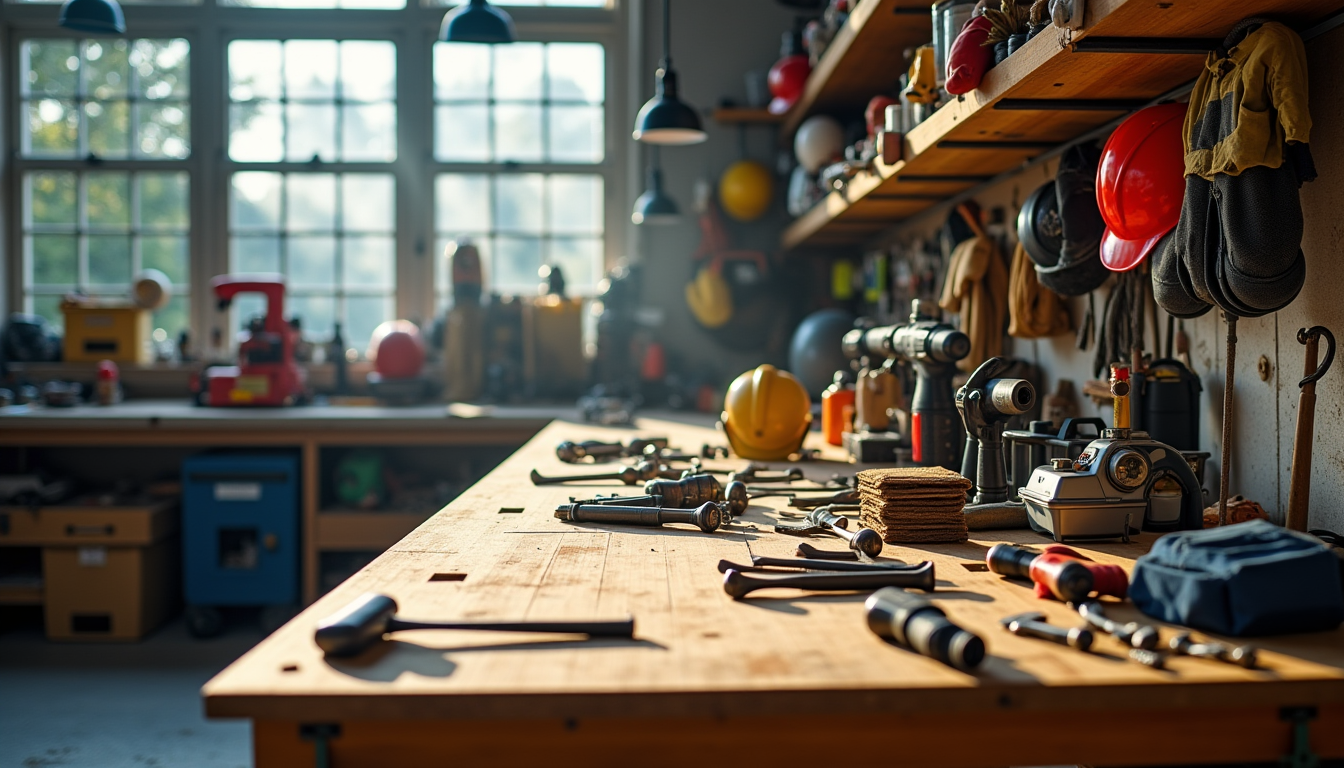 Illustration : ssite une grande prudence et des équipements de — outils indispensables pour tous types de travaux