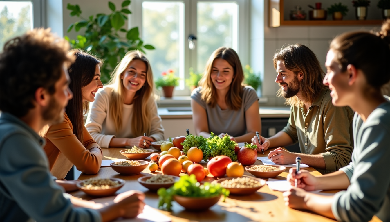 Illustration : l'éducation nutritionnelle joue un rôle primordial. apprendre à — comprendre l'impact de l'alimentation sur notre santé