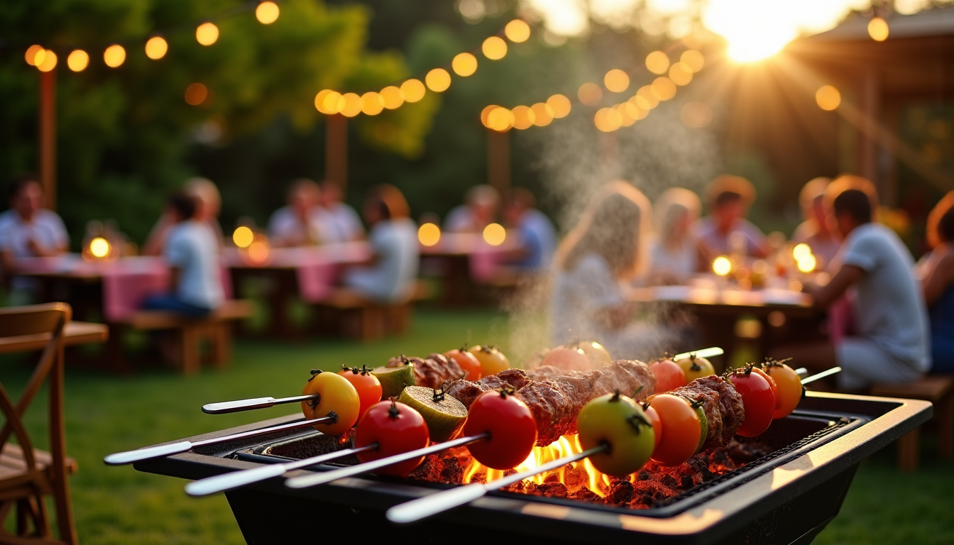 5 recettes incontournables à cuire au brasero pour impressionner vos invités — ur les brochettes) pics à brochettes (en bois,