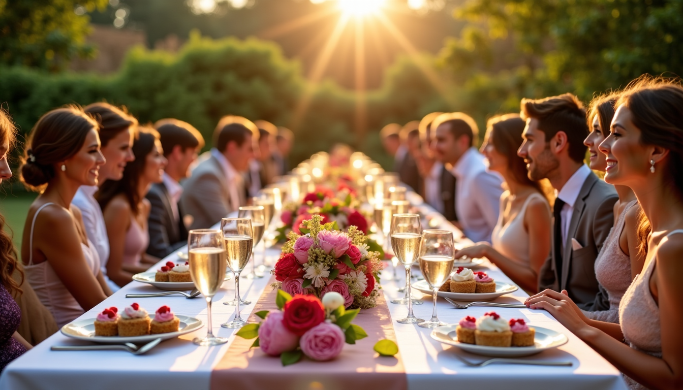 Illustration : pour un vin d'honneur dessert qui se prolonge — du vin d’honneur au dessert : comment composer un menu de mariage harmonieux