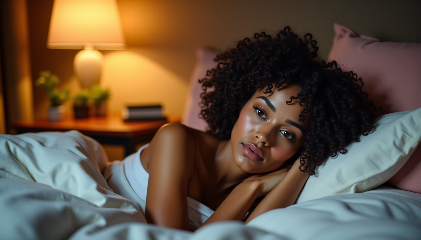 Illustration : la nuit offre une opportunité idéale pour maximiser — protéger ses cheveux la nuit : astuces simples avec un bonnet en satin