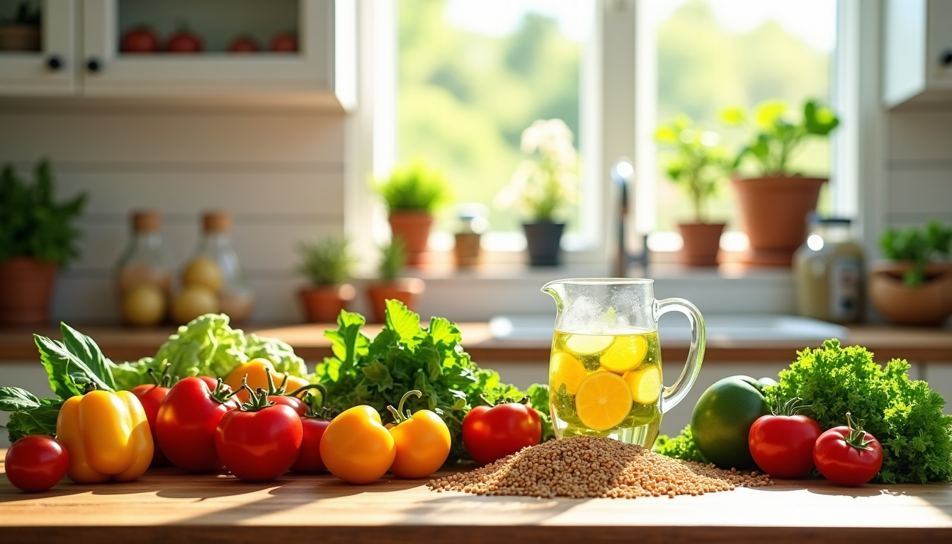 Illustration : varier les sources alimentaires et privilégier les produits — conseils nutrition pour rester en forme toute la journée