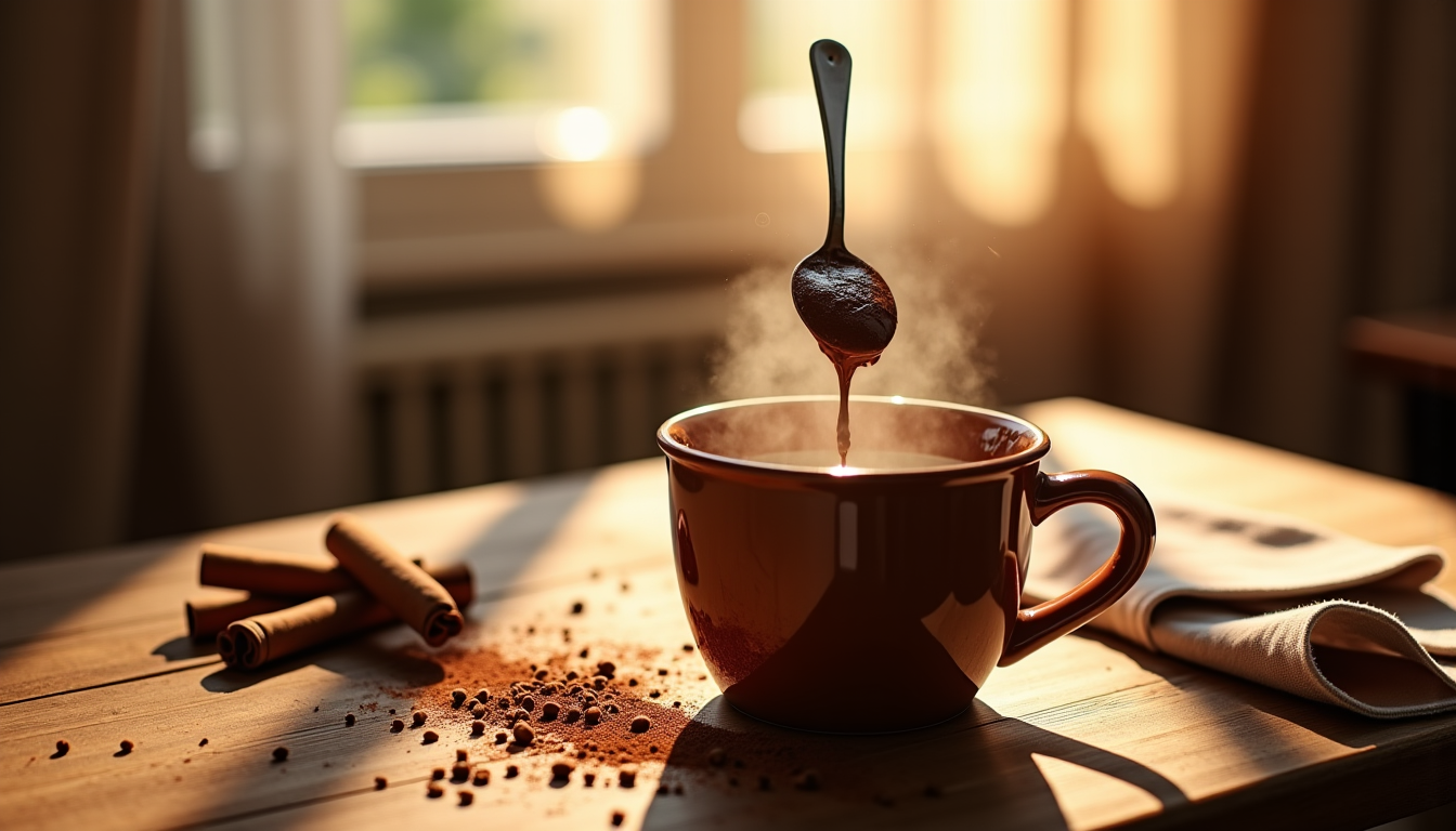 secrets d'un bon chocolat chaud — un bon indicateur est d'observer la consistance. quand