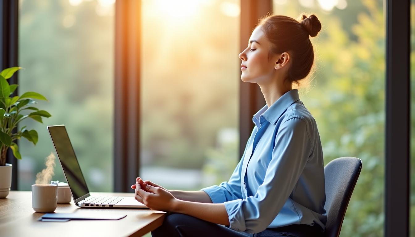 Illustration : un sommeil de qualité est probablement le facteur — bien-être au travail : astuces pour rester zen et efficace