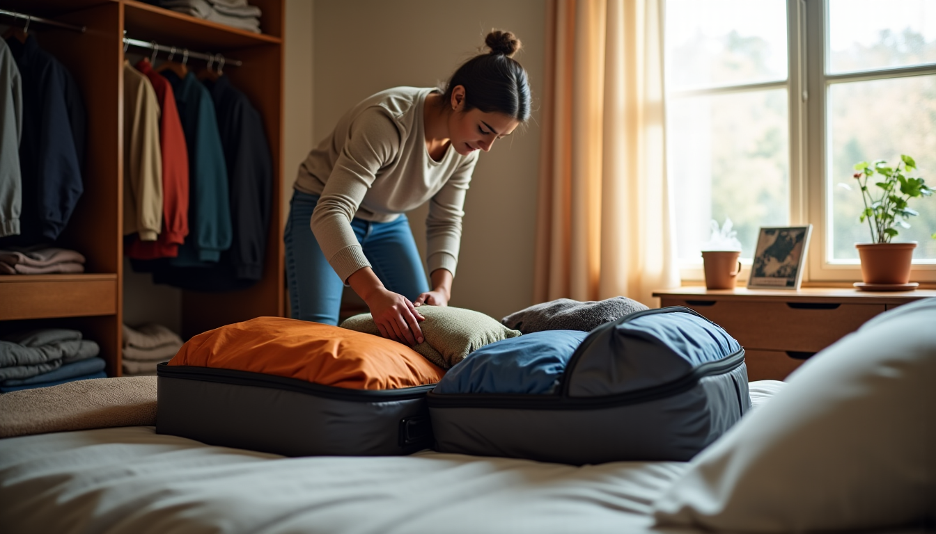 préparer sa valise efficacement selon la destination ? — pour les pièces particulièrement volumineuses, comme les doudounes
