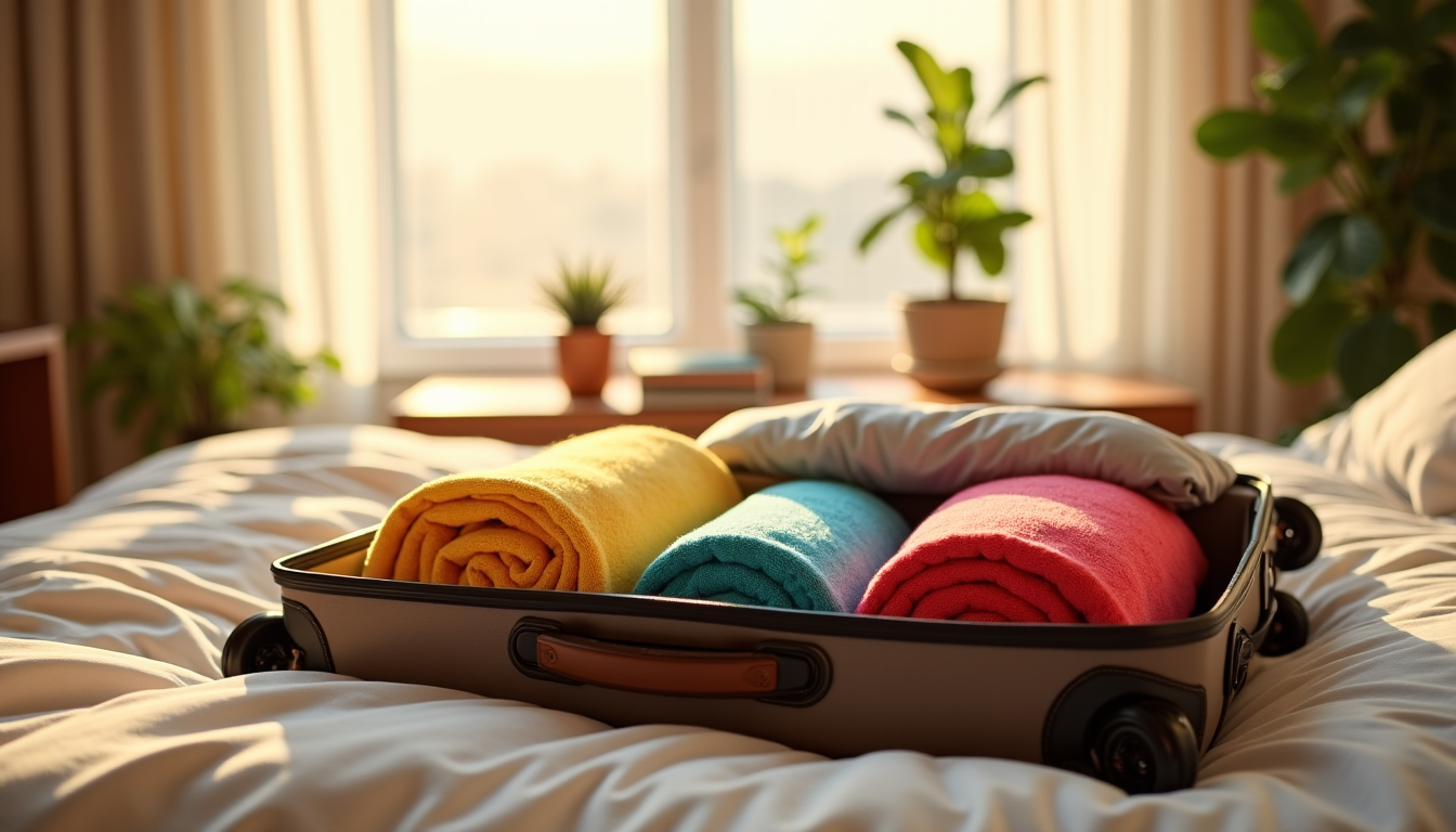 Illustration : les serviettes de plage peuvent être volumineuses, mais — préparer sa valise efficacement selon la destination ?