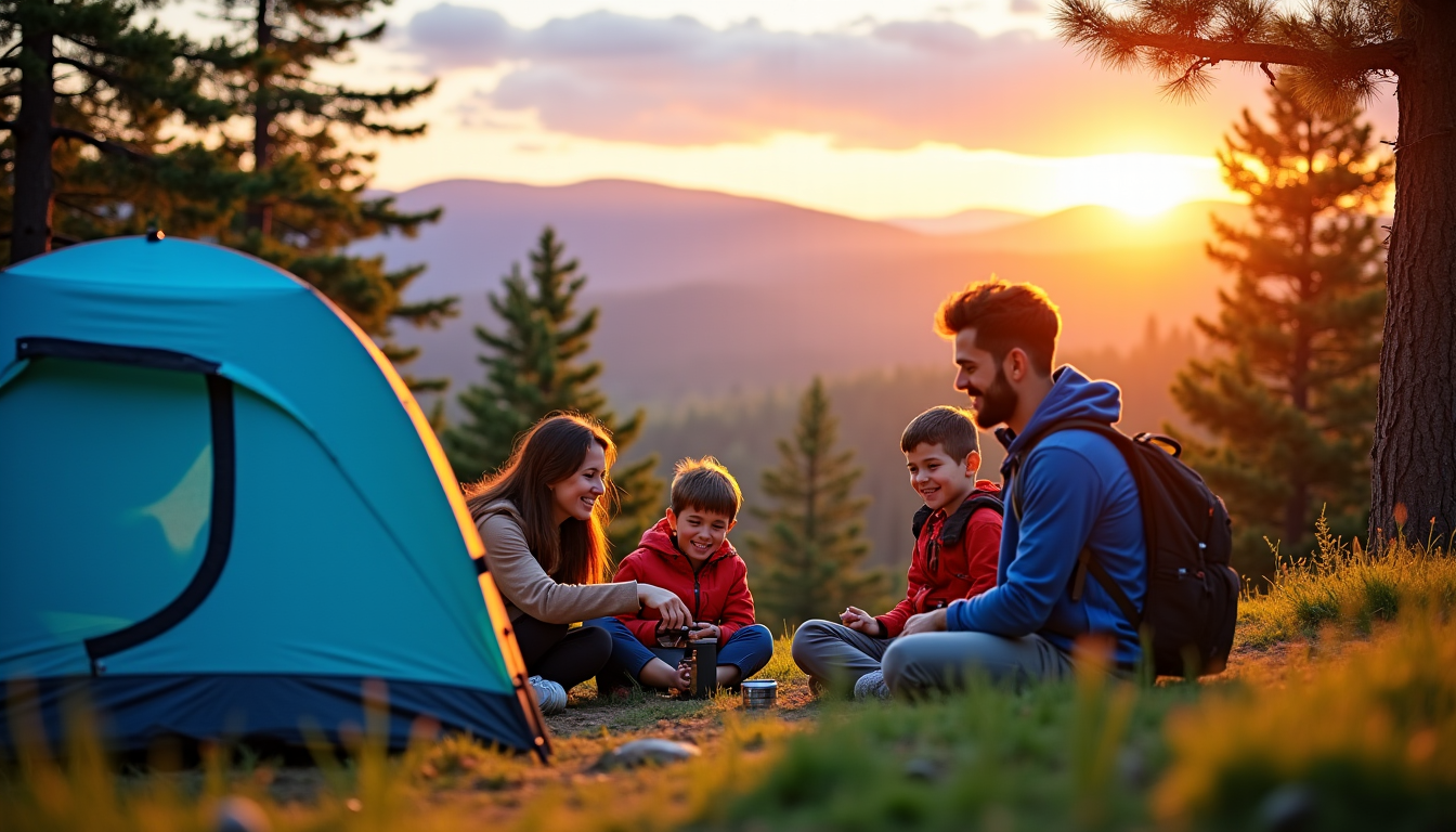 Illustration : pour les amoureux de la nature, les familles — différents types d’hébergement et comment faire le bon choix