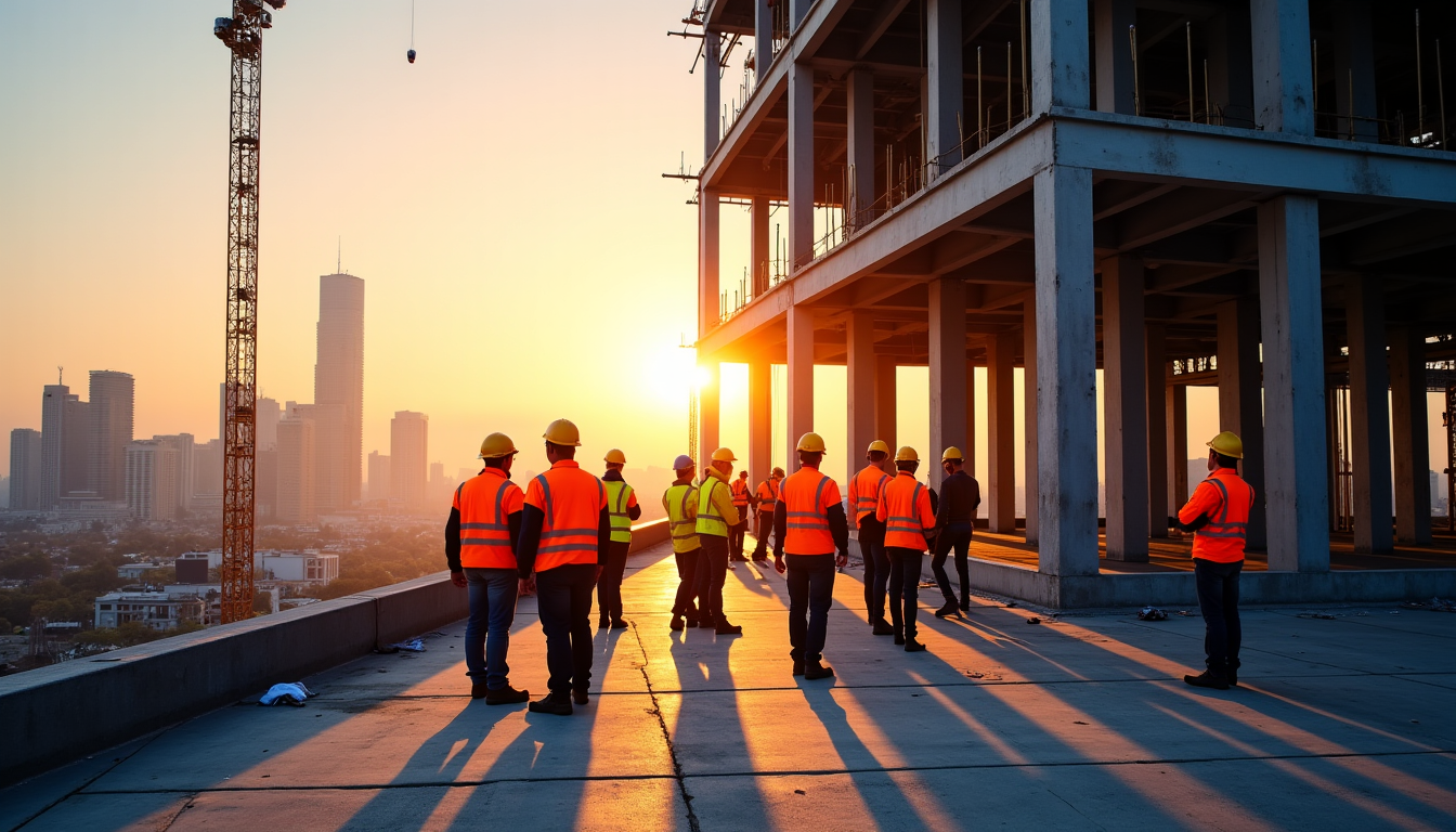 Illustration : « la construction d'un bâtiment n'est pas seulement — secrets méconnus des chantiers modernes