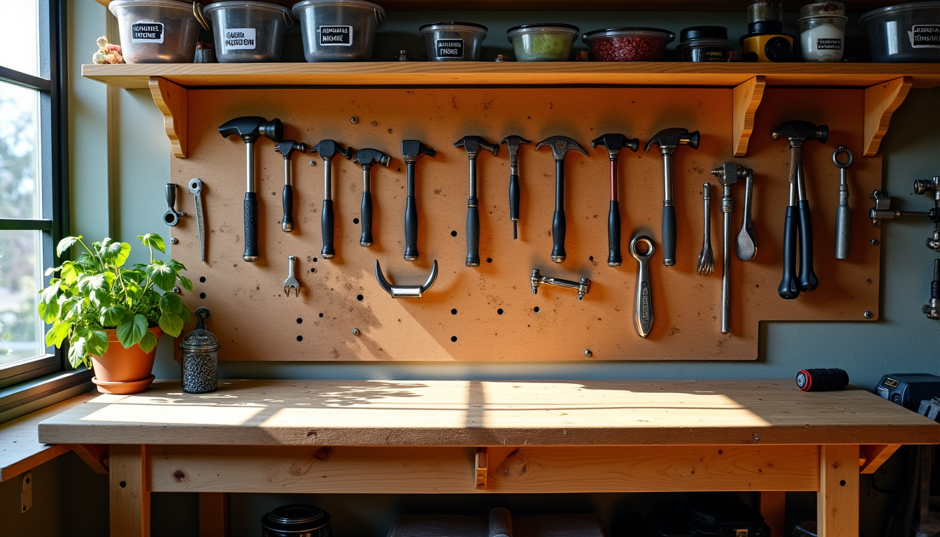 Illustration : l'organisation ne se limite pas à la simple — créer chez soi : astuces pour un atelier de bricolage idéal