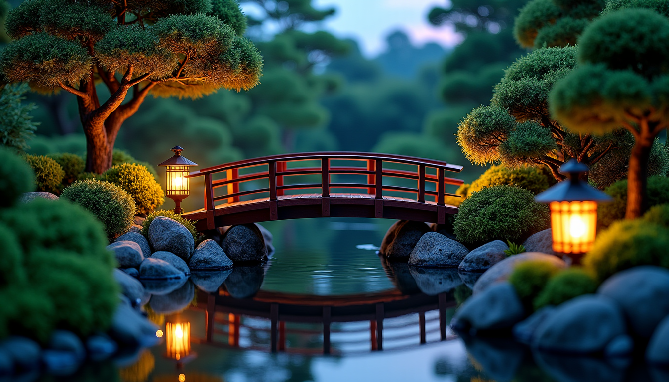 Illustration : aponais, des lanternes discrètes ou des petits ponts — sublimez votre jardin avec des idées de design créatif