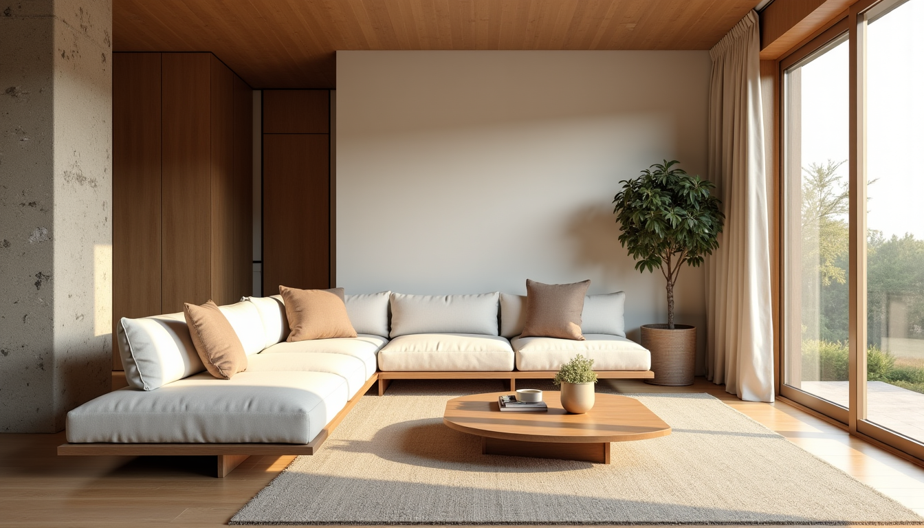 Illustration : e le bois, la pierre ou le lin — l'élégance simple redéfinit votre espace de vie