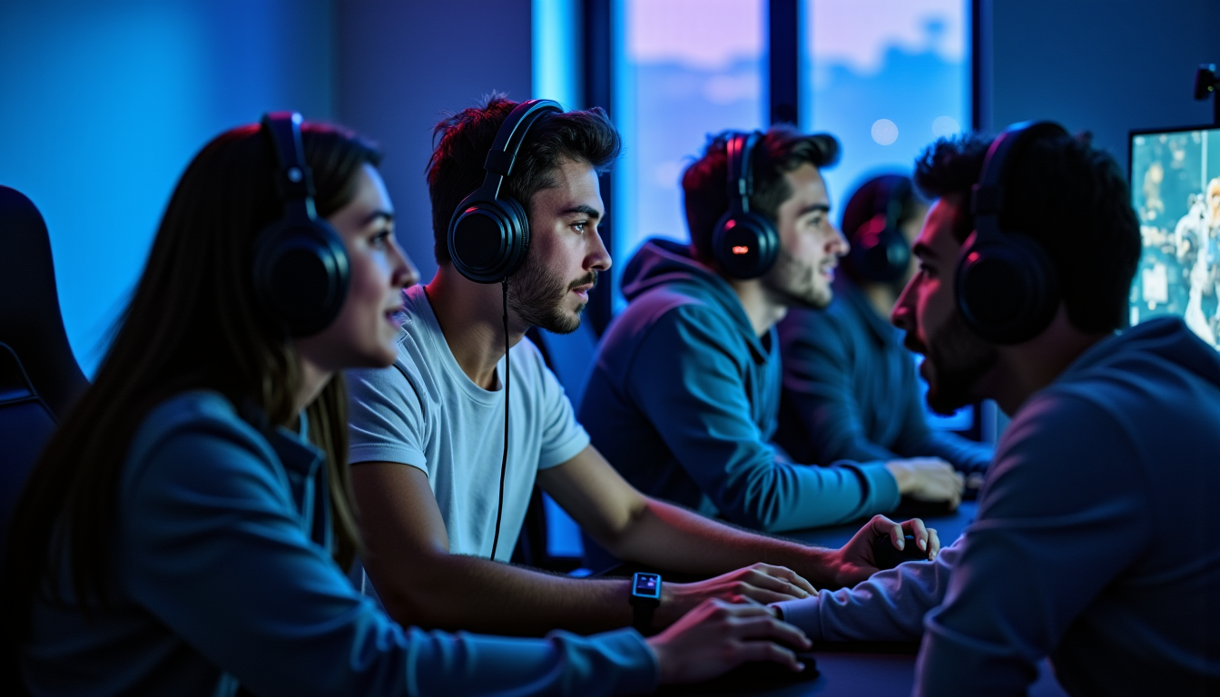 Illustration : munication active en équipe : échangez des informations — améliorer ses performances dans les jeux vidéo ?