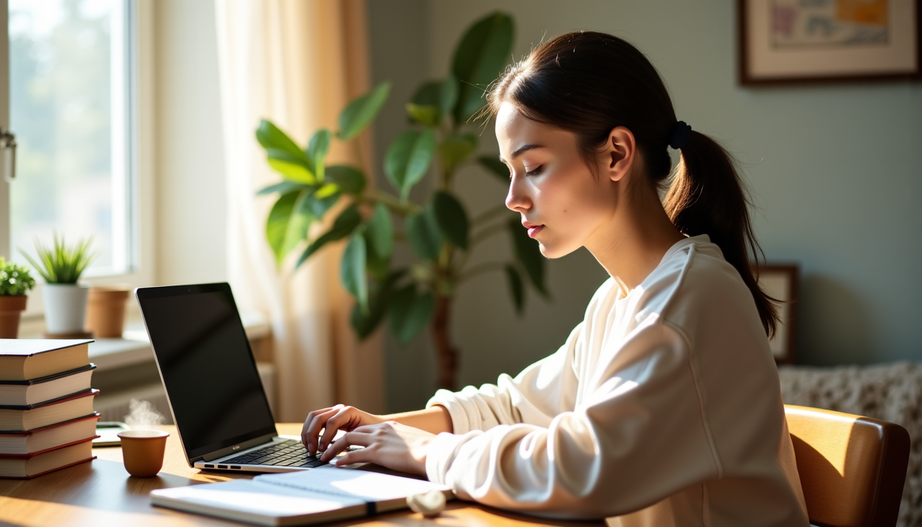 Illustration : nt professionnel. la méditation ou la pleine conscience — étudier à distance : conseils pour réussir sans encadrement