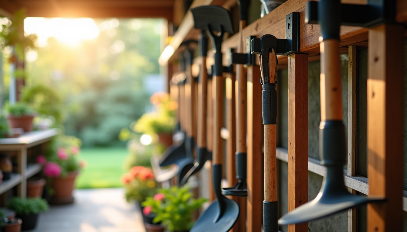 ranger ses outils de jardin ? — le rangement mural est une stratégie particulièrement efficace