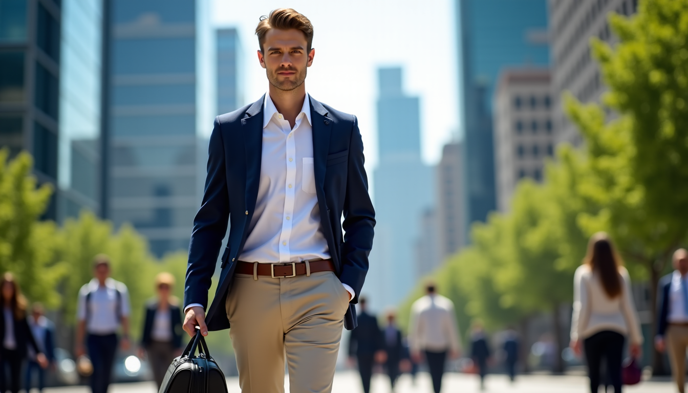 l'élégance moderne redéfinit le quotidien urbain — pensez aux vestes légères, aux pantalons fluides ou