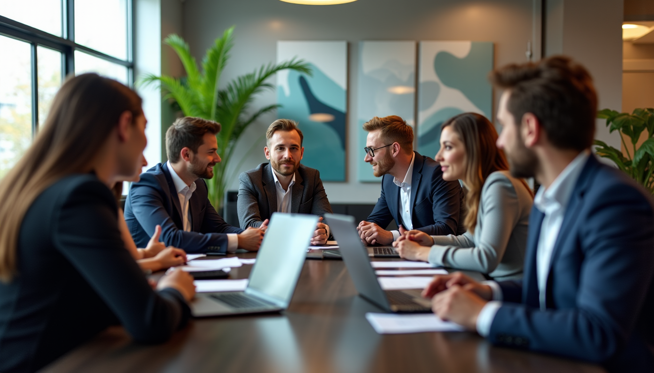 Illustration : entrent sur l'anglais des affaires et de l'innovation, — maîtriser l'anglais oral : 5 méthodes de formation validées par des experts