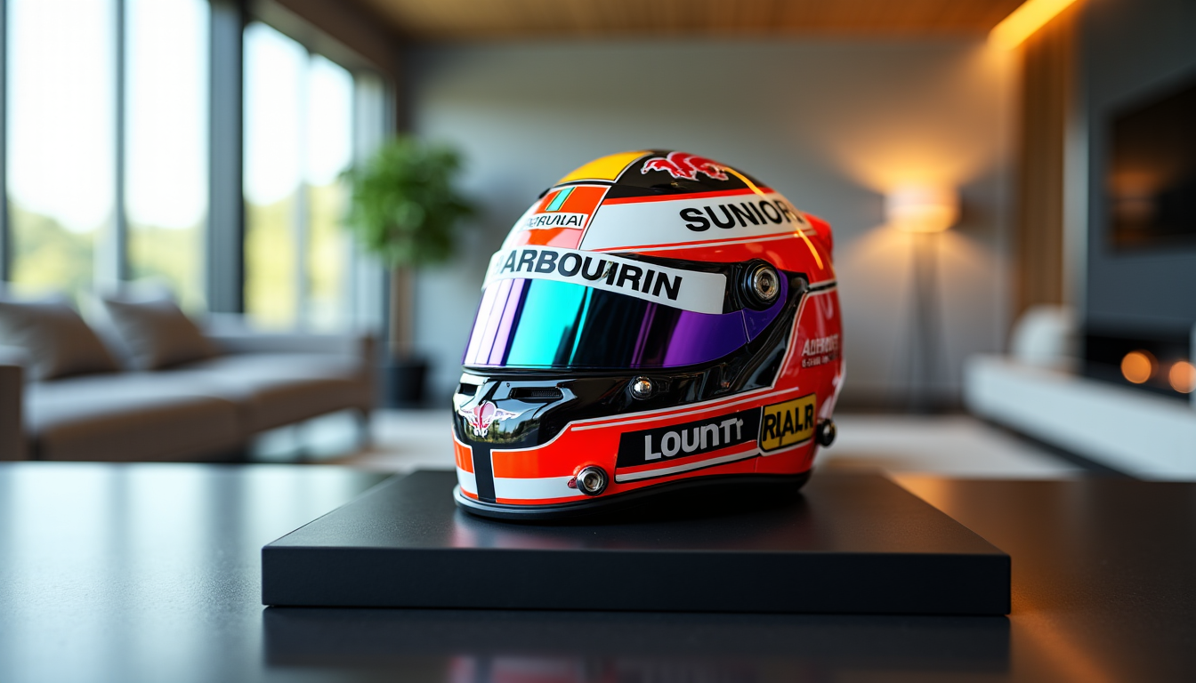 casques miniatures et répliques : les plus beaux objets de déco pour les passionnés de f1 — ces répliques sont souvent accompagnées de socles de