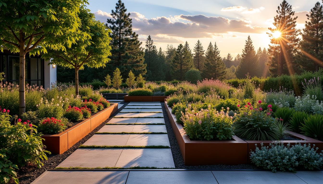 styles modernes et rustiques : harmonie pour votre jardin — les bordures de jardin, qu'elles soient en acier