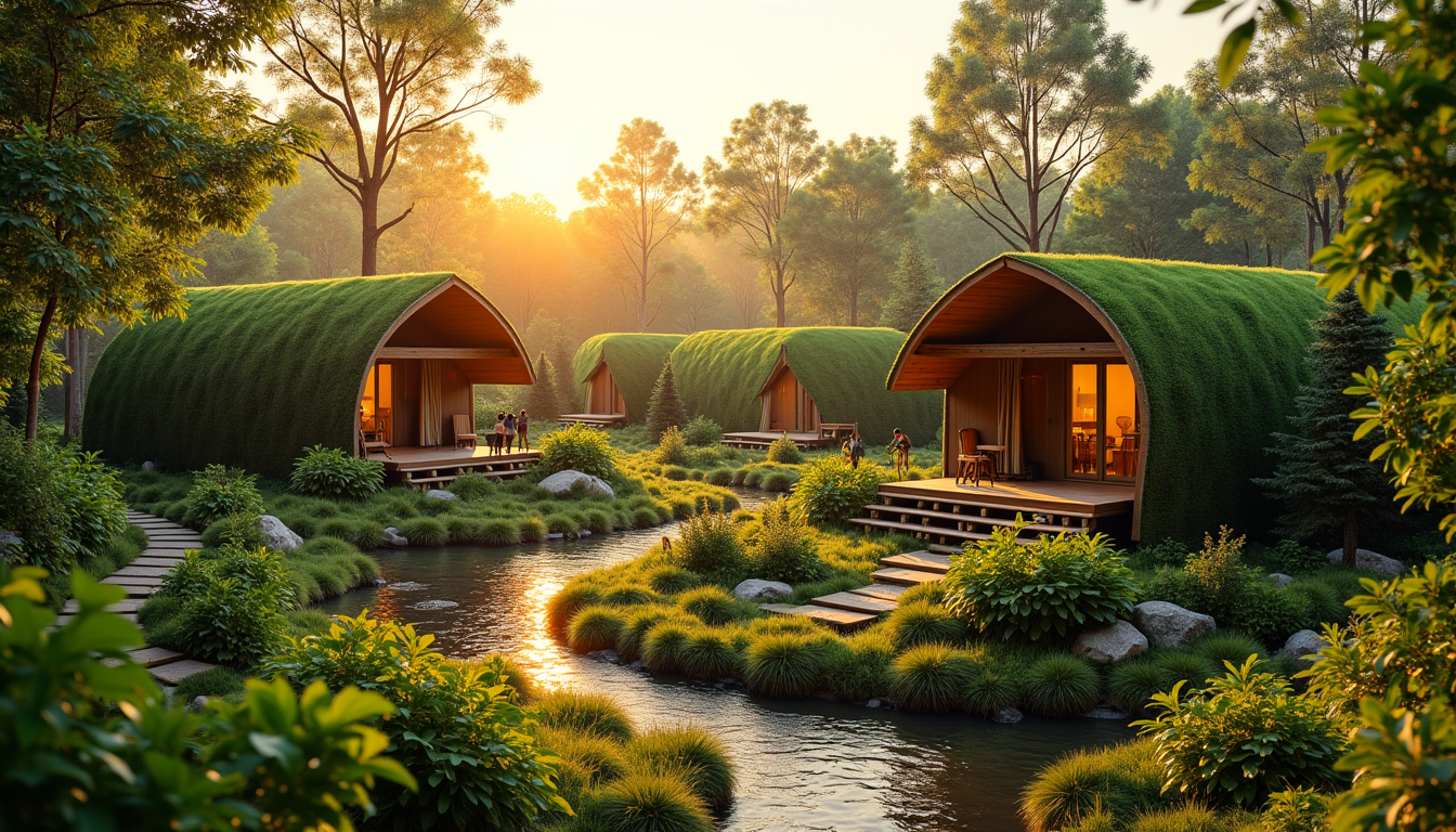 Illustration : é des structures. hameaux légers, constructions en matériaux — réinventez l'habitat pour un avenir durable et accessible