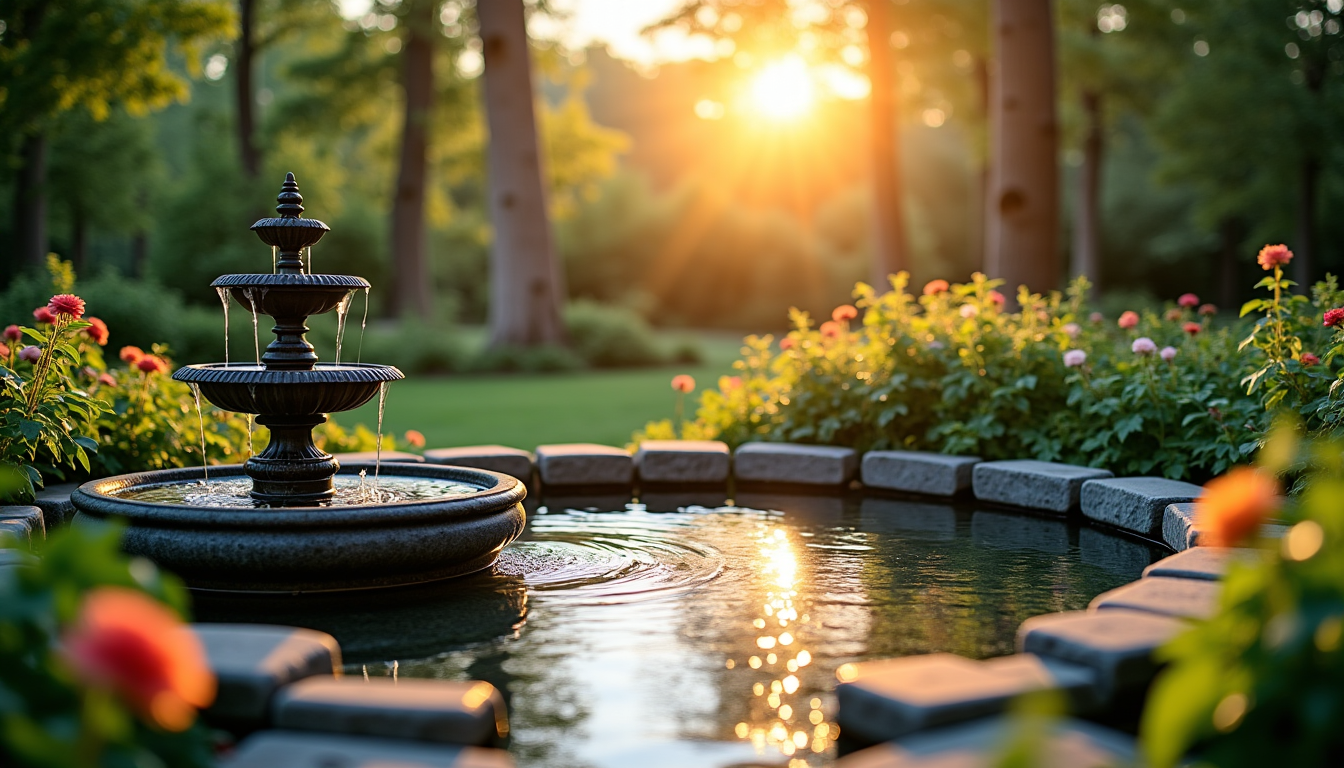 Illustration : l'intégration d'éléments aquatiques, comme un bassin ou une — terrasse ou jardin : comment faire le bon choix