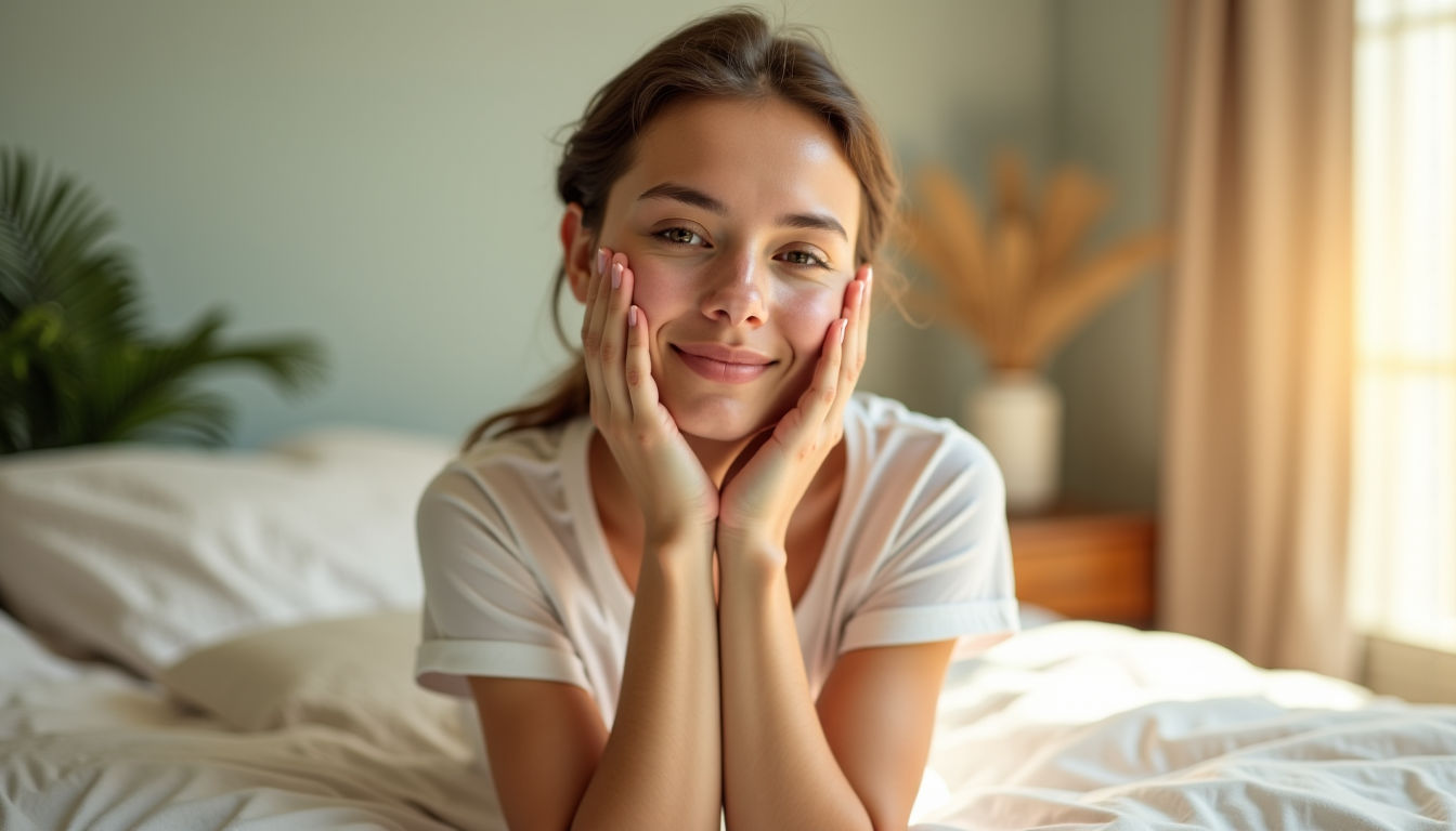 avoir bonne mine sans maquillage au quotidien ? — effectuant de légers massages pour stimuler la circulation
