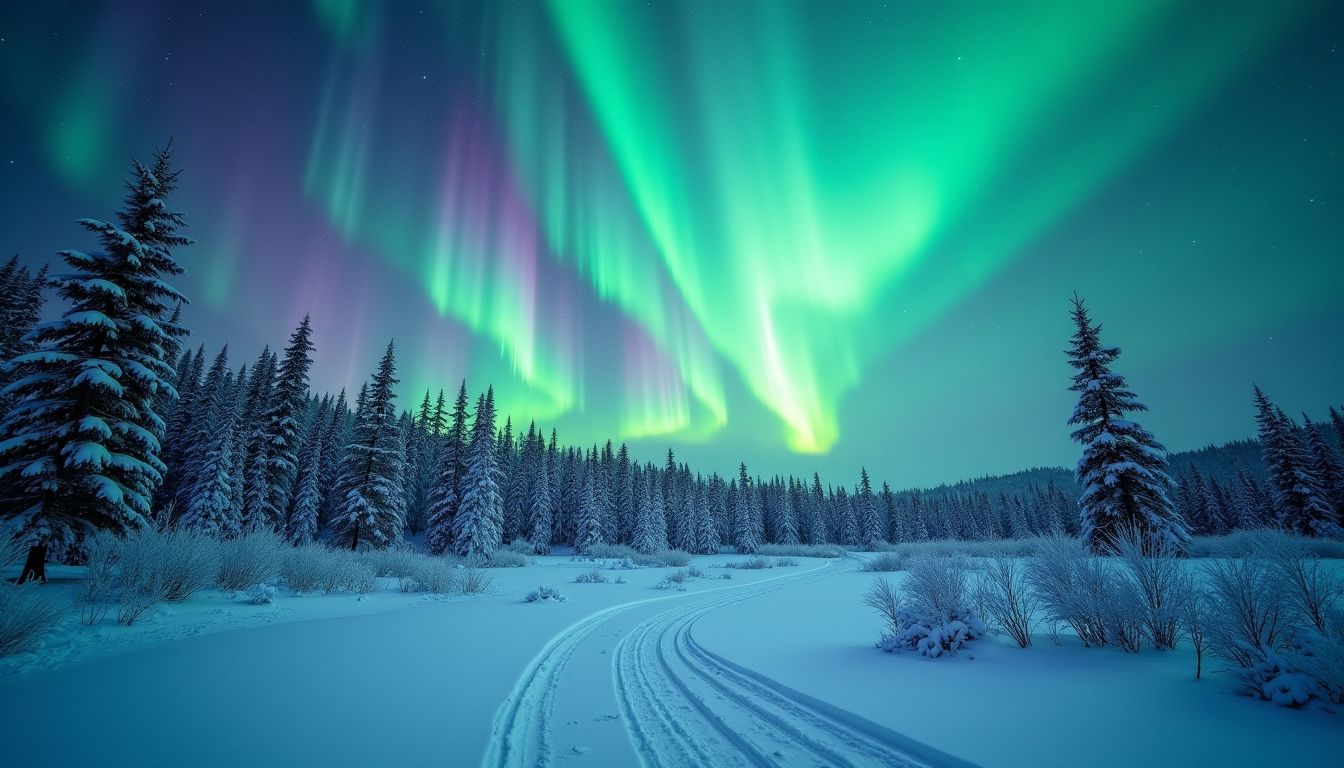 destinations idéales pour se déconnecter totalement — les aurores boréales, visibles pendant les mois d'hiver,