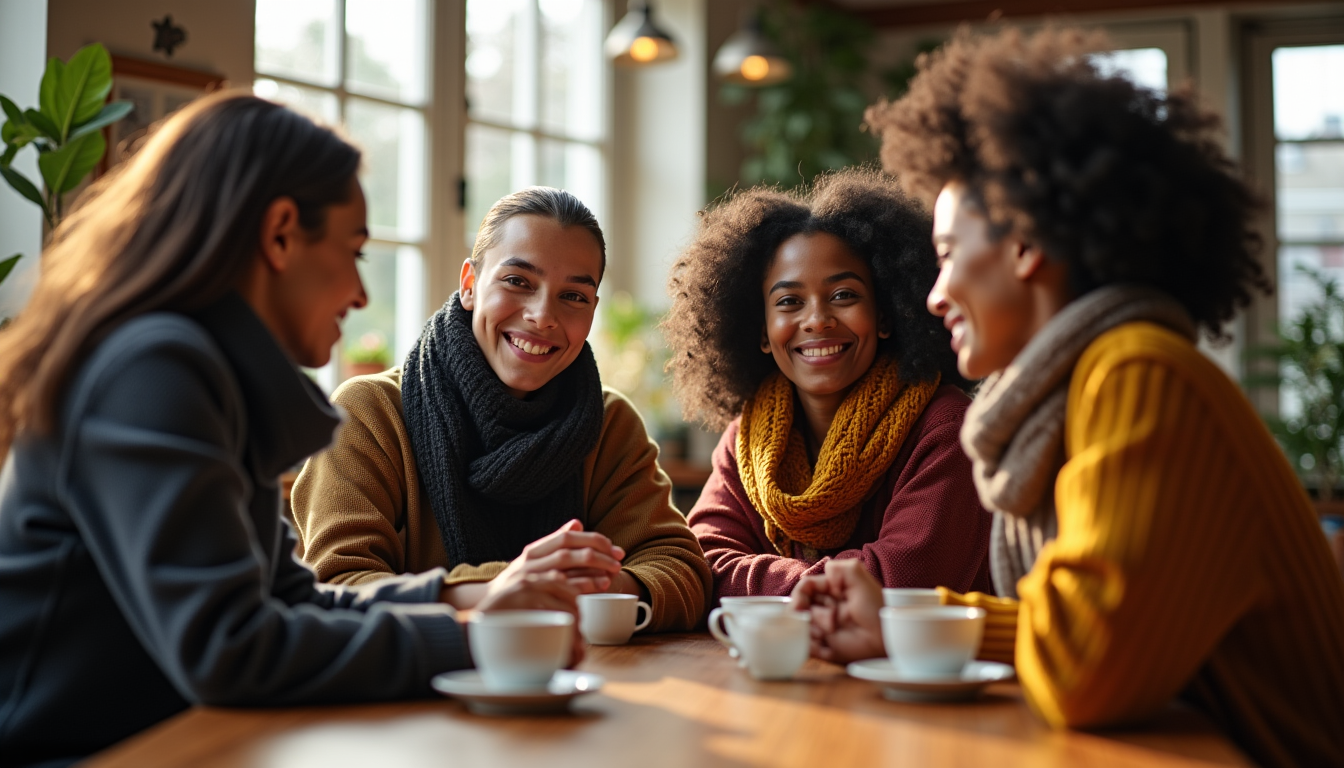 Illustration : le soutien social agit comme un bouclier protecteur. — stress et anxiété : solutions simples pour retrouver l’équilibre