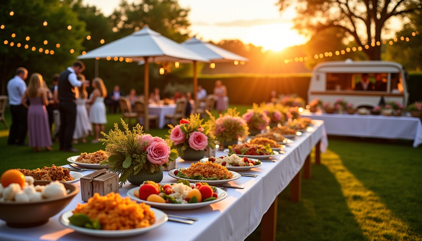 ce que personne ne dit sur le mariage moderne en france — a gastronomie : buffets variés, food trucks, menus