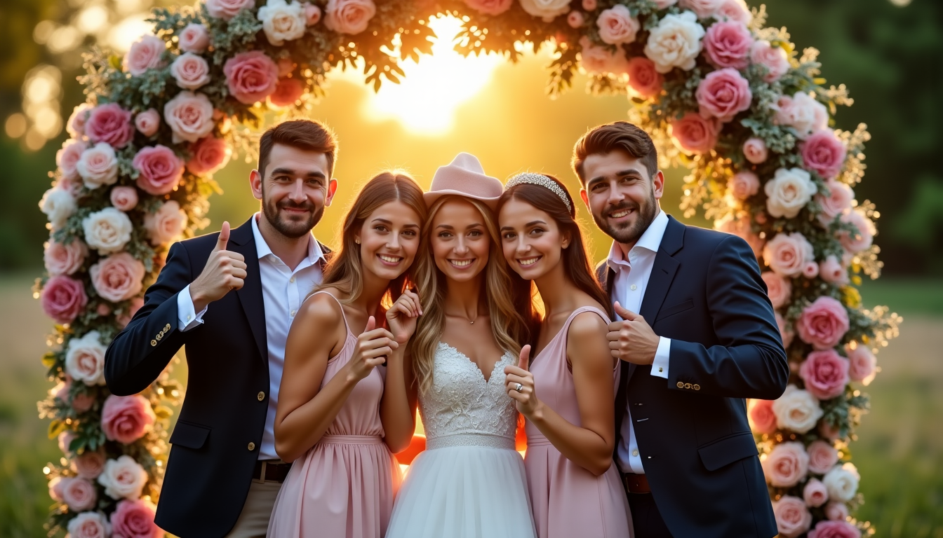 Illustration : le "photobooth" est un autre incontournable pour des — idées décoration pour un mariage réussi