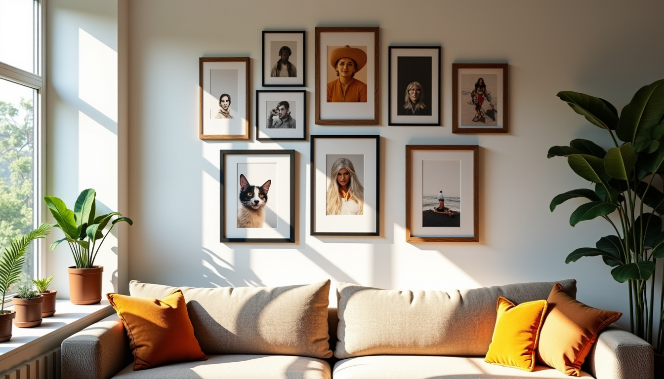 idées décoration pour transformer ta maison — ste saisissant. créer un mur de cadres photos