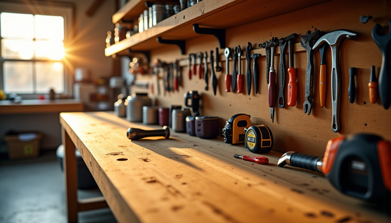 Illustration : autre. une bonne organisation est synonyme de gain — outils essentiels pour le bricolage à la maison ?