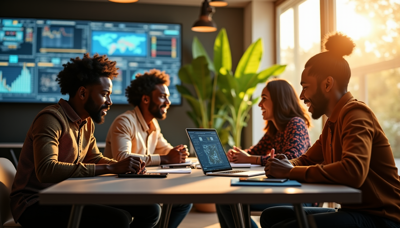 Illustration : volumes de données, rendant ces technologies accessibles même — nouveaux horizons : l'essor de l'innovation en afrique