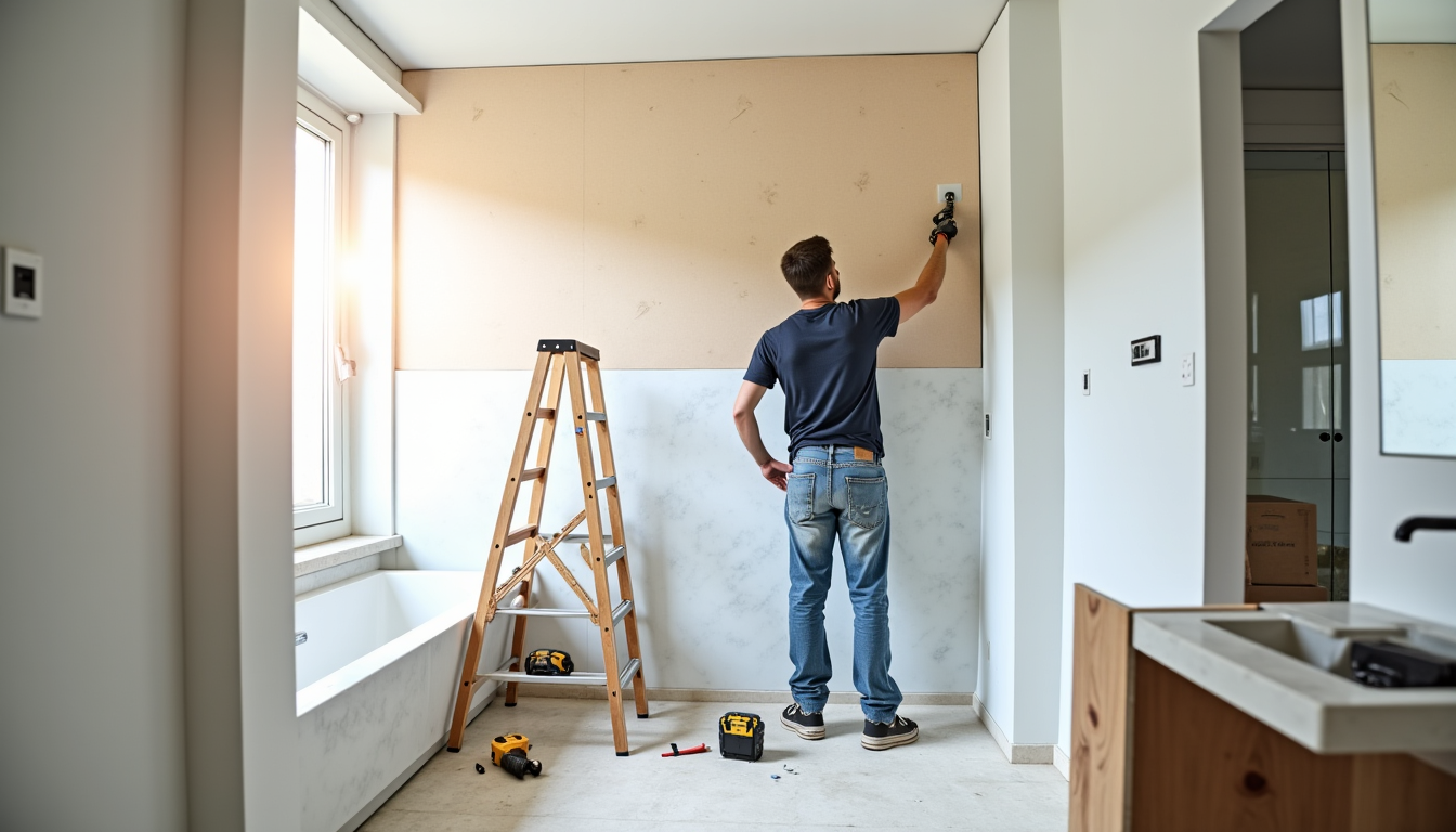 Illustration : la réussite de votre projet de rénovation dépend — rénover sa salle de bain sans artisan : le guide complet des panneaux muraux