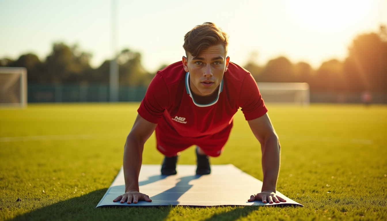 Illustration : tion sous tension pour renforcer les muscles stabilisateurs, — préparation physique football : le guide complet pour dominer le terrain