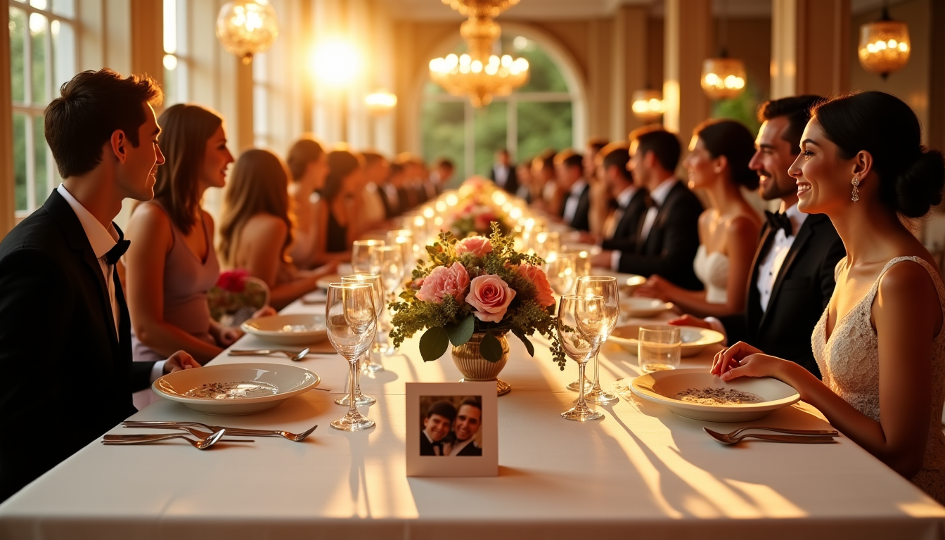 7 idées pour sublimer votre mariage avec une décoration unique — les marque-places peuvent également être des mini-photos personnalisées