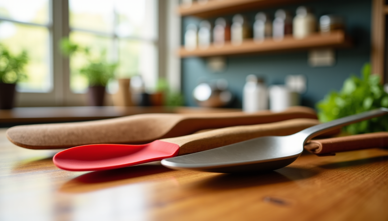 Illustration : chaque ustensile a sa fonction spécifique. utiliser une — erreurs de cuisson qui altèrent le goût de vos aliments