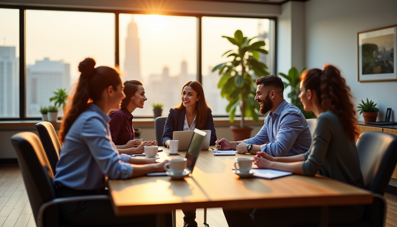 Illustration : une entreprise qui investit dans le développement de — entreprise : optimiser la gestion interne pour améliorer la rentabilité