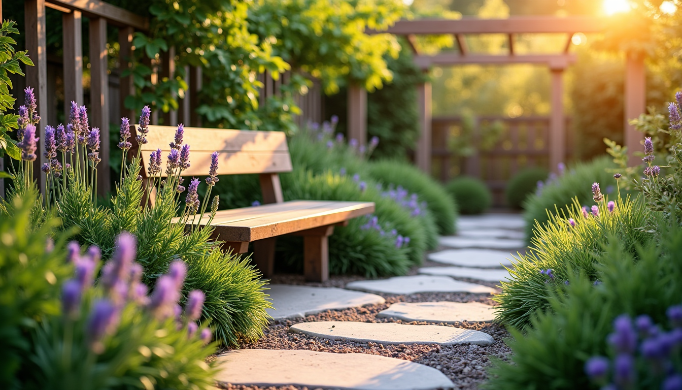 Illustration : e de conception qui paye sur le long — bases d’un jardin durable et facile à entretenir