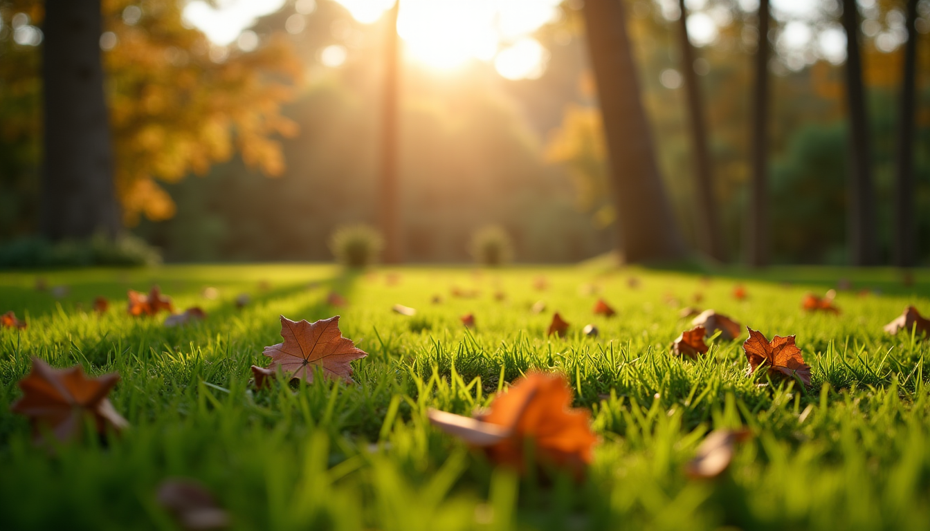 bases d’un jardin durable et facile à entretenir — ntes de gazon (en fine couche) feuilles mortes
