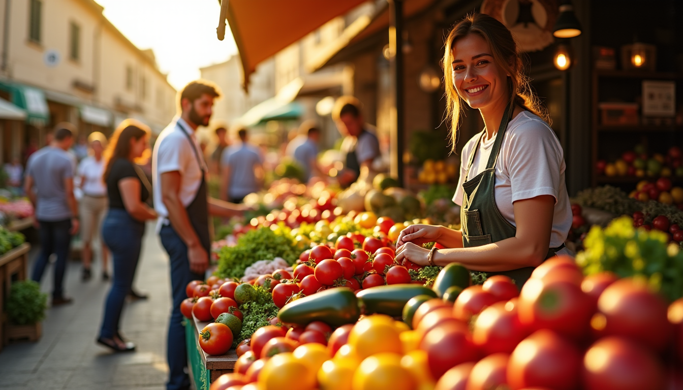 secrets d'une cuisine française authentique et savoureuse — l'acte d'acheter ses produits au marché, de discuter