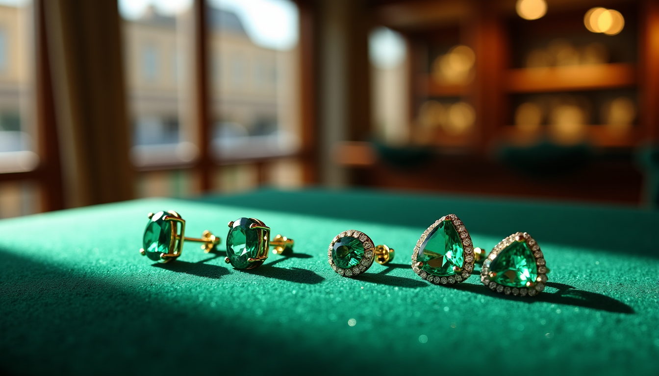 boucles d'oreilles en émeraude : puces, créoles ou pendantes, quel style choisir ? — ombinent tradition et audace contemporaine, les créoles sont
