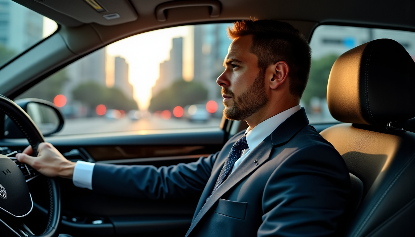 Illustration : ce niveau d'exigence se traduit par une diminution — optimisez les déplacements de vos collaborateurs avec un chauffeur privé pour entreprises