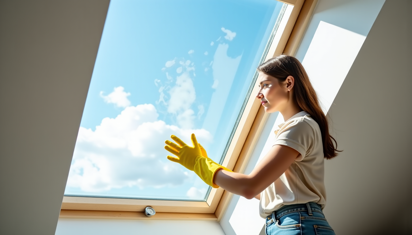 entretien de fenêtre de toit : comment nettoyer les deux faces de votre velux ? — ccessibles sans rotation). des gants de protection si